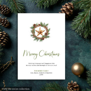 Simple Boho Neutral Scandinavian Christmas Card