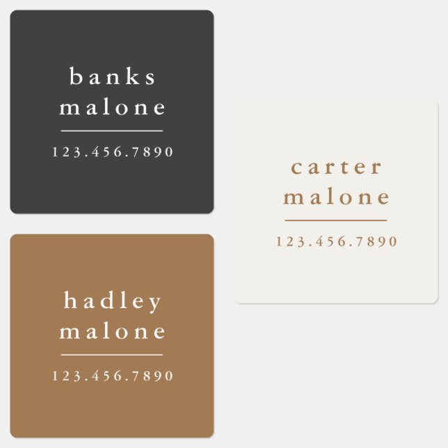 Simple Boho Rainbow Kids Waterproof Name Labels (Group)