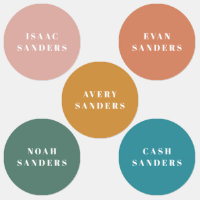 Simple Boho Rainbow Waterproof Clothing Name