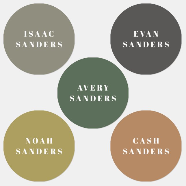 Simple Boho Rainbow Waterproof Clothing Name (Group)