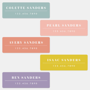 Simple Boho Rainbow Waterproof Name