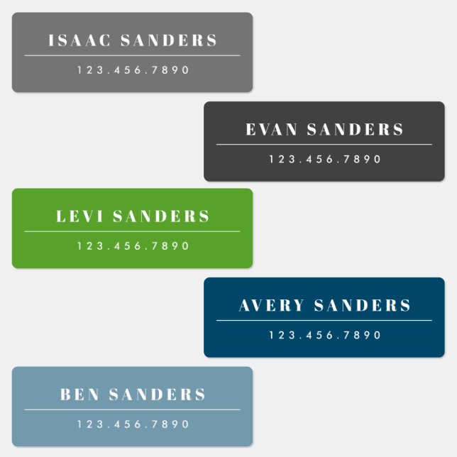 Simple Boho Rainbow Waterproof Name (Group)