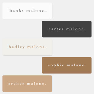 Simple Boho Rainbow Waterproof Name Labels