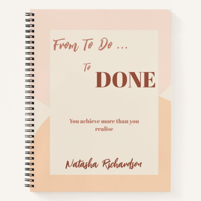 Simple Boho To Do List Notebook (Front)