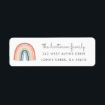 Simple Boho Watercolor Rainbow Modern Address Return Address Label<br><div class="desc">These simple,  cute return address labels feature a watercolor painted rainbow in coral,  peach,  pink,  gold,  teal blue,  and dusty blue. These match our Boho Rainbow Baby Shower collection,  making them the perfect coordinating item for the invitations! Of course,  they can be used by anyone for any purpose! :)</div>