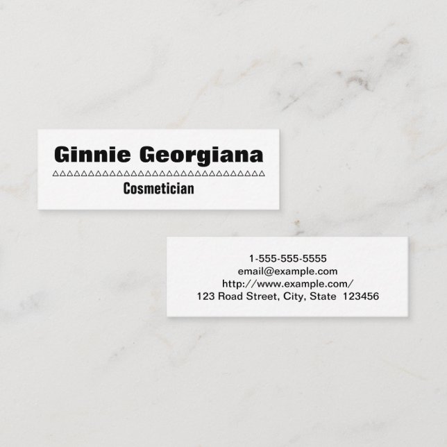 Simple & Bold Cosmetician Business Card (Front/Back)