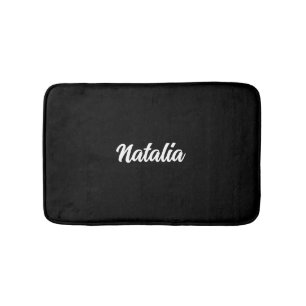 Simple Bold Custom Colour Stylish Girls Name trend Bath Mat
