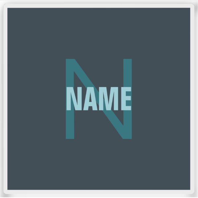 Simple Bold Customisable Monogrammed Name  (Front)
