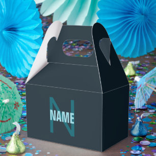 Simple Bold Customisable Monogrammed Name  Favour Box