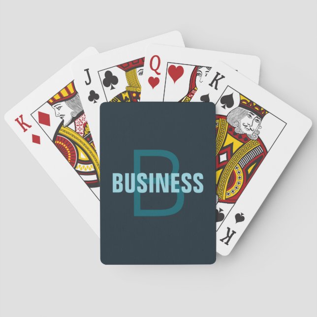 Simple Bold Customisable Monogrammed Name  Playing Cards (Back)