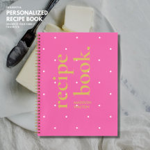Simple Bold Cute Hot Pink Polka Dot Name Recipe 