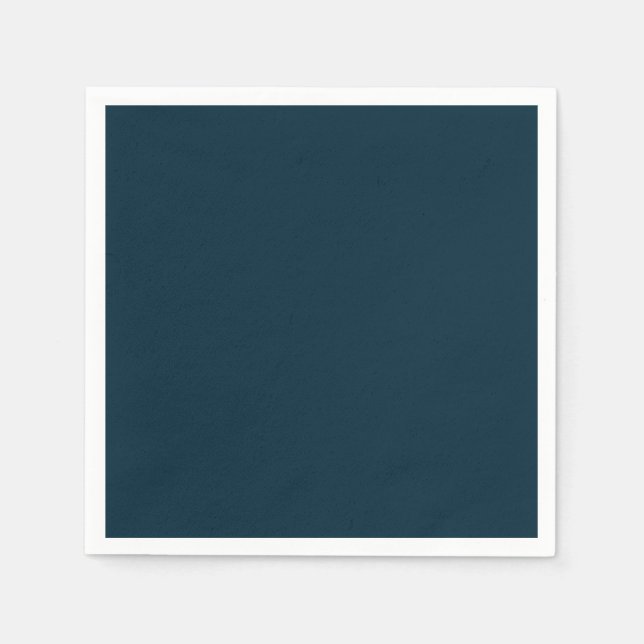 Simple Bold Dark Blue Party Napkin (Front)