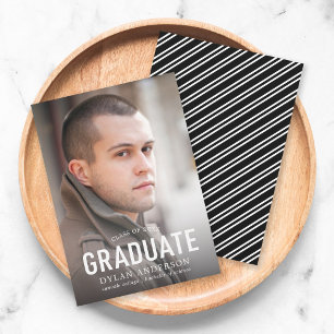 Simple Bold Graduate Photo Graduation Announcement