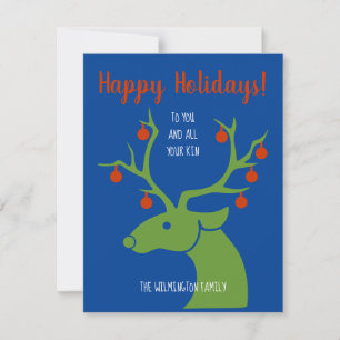 Simple Bold Graphics Style Christmas Greeting Card