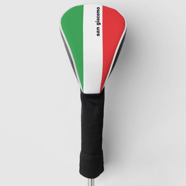 Simple Bold Italian Flag Personalized   Golf Head  Golf Head Cover (Front)