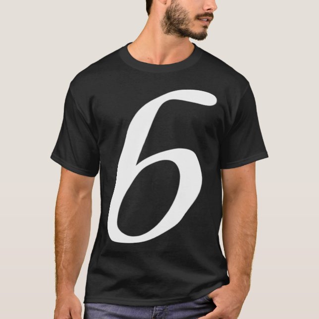 Simple Bold Large White Italic Script Lower Case b T-Shirt (Front)