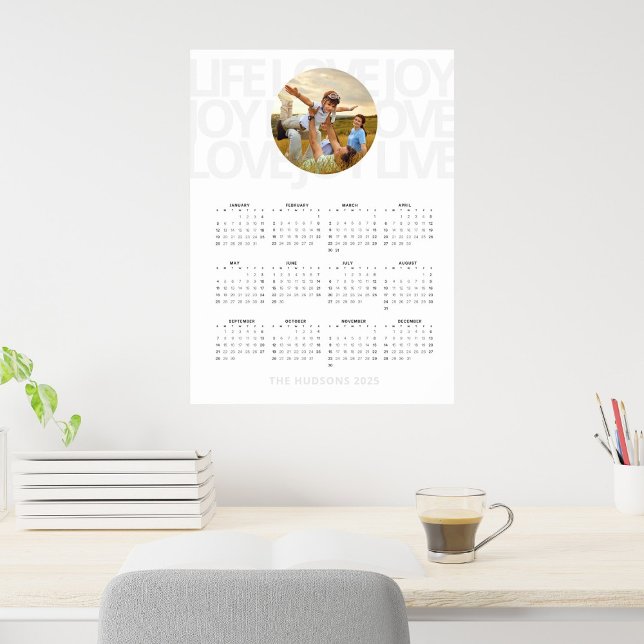 SImple Bold |  LIVE LOVE JOY 2025 Calendar Poster (Creator Uploaded)