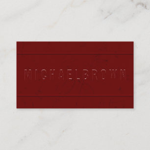 simple bold marble burgundy business card