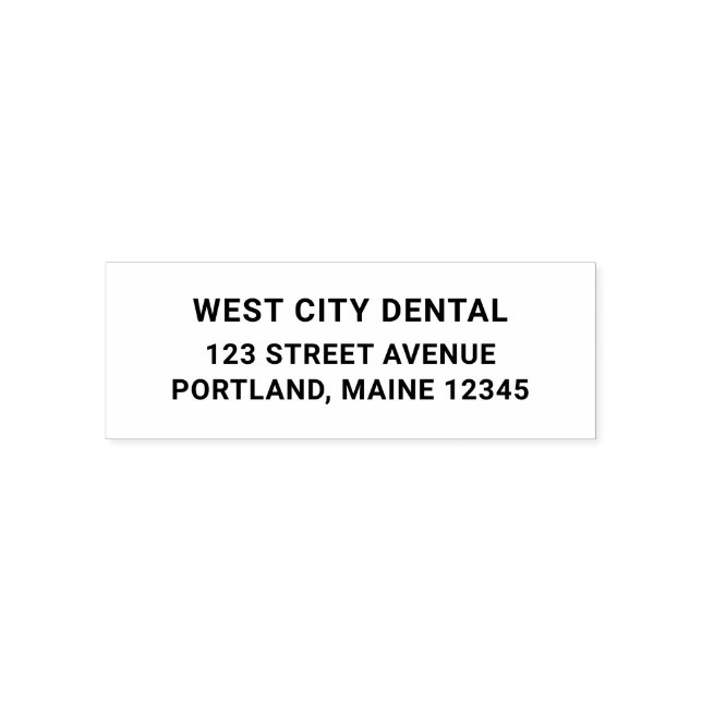 Simple Bold Modern Business Return Address Self-inking Stamp (Design)