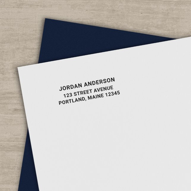 Simple Bold Modern Personal Return Address Self-inking Stamp (Creator Uploaded)
