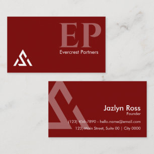 Simple Bold Modern Red Rich Crimson Aesthetic  Business Card
