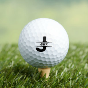 Simple Bold Monogram Letter J Golf Balls