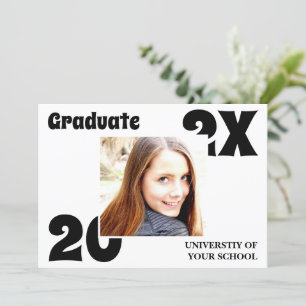 Simple Bold Photo Graduation Invitation