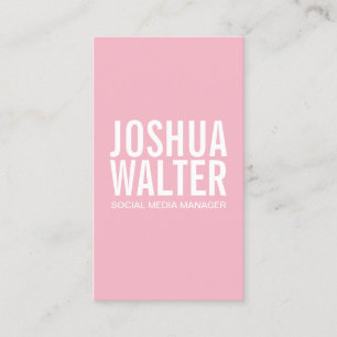 Simple Bold (Pink) Business Card