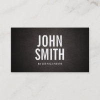 Simple Bold Text Bioengineer Business Card