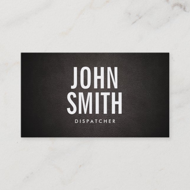 Simple Bold Text Dispatcher Business Card (Front)