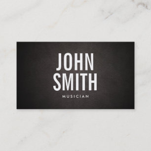 Simple Bold Text Musician Business Card