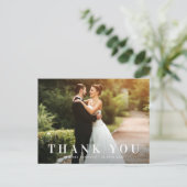 simple bold text wedding thank you card (Standing Front)