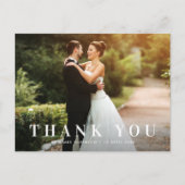 simple bold text wedding thank you card (Front)
