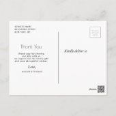 simple bold text wedding thank you card (Back)