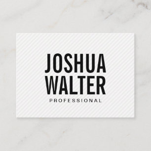 Simple Bold Text with Stripes Business Card