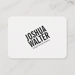 Simple Bold Text with Stripes Business Card