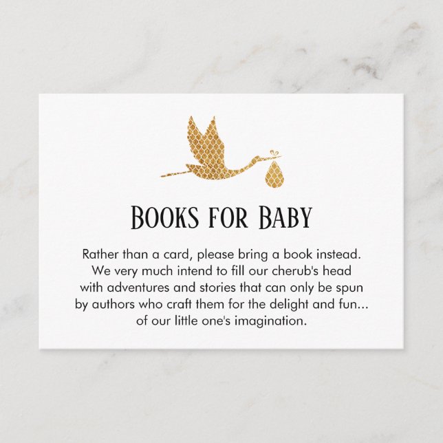 Simple Book Request w/ Preppy Stork Insert Cards (Front)
