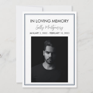 Simple border funeral program
