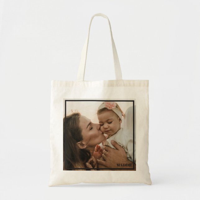 Simple Border Overlay Tote Bag (Front)