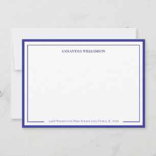 Simple Border Personalised Note Card Stationary