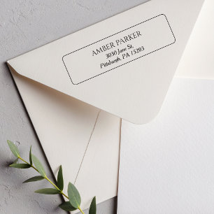 Simple Border Return Address Stamp