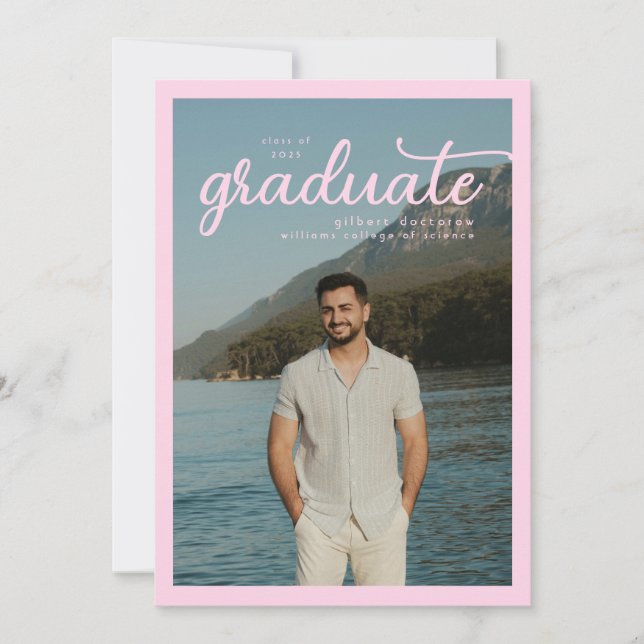 simple bordered portrait bold minimalistic announcement (Front)