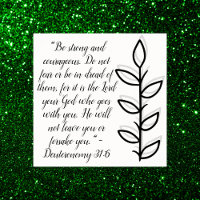 Simple Botanical Black and White Bible Verse |