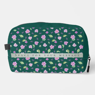 Simple Botanical Floral Pattern Dopp Kit