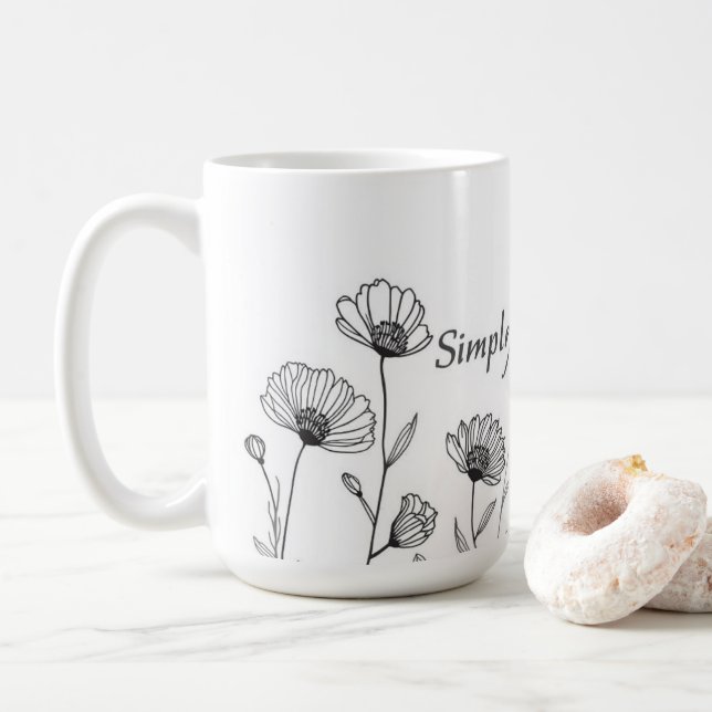Simple Botanical Mom Neutral Gift Coffee Mug (With Donut)