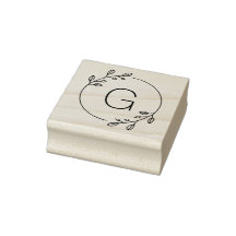 Simple Botanical Wreath Custom Monogram