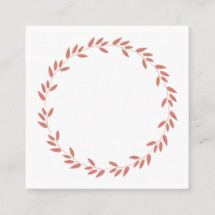 Simple botanical wreath of plants  discount card