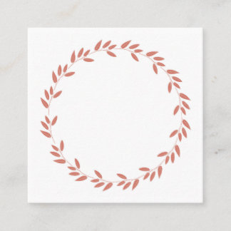 Simple botanical wreath of plants discount card