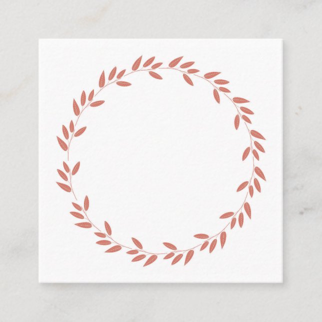 Simple botanical wreath of plants  discount card (Front)