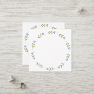 Simple botanical wreath of plants in a monochrome  discount card